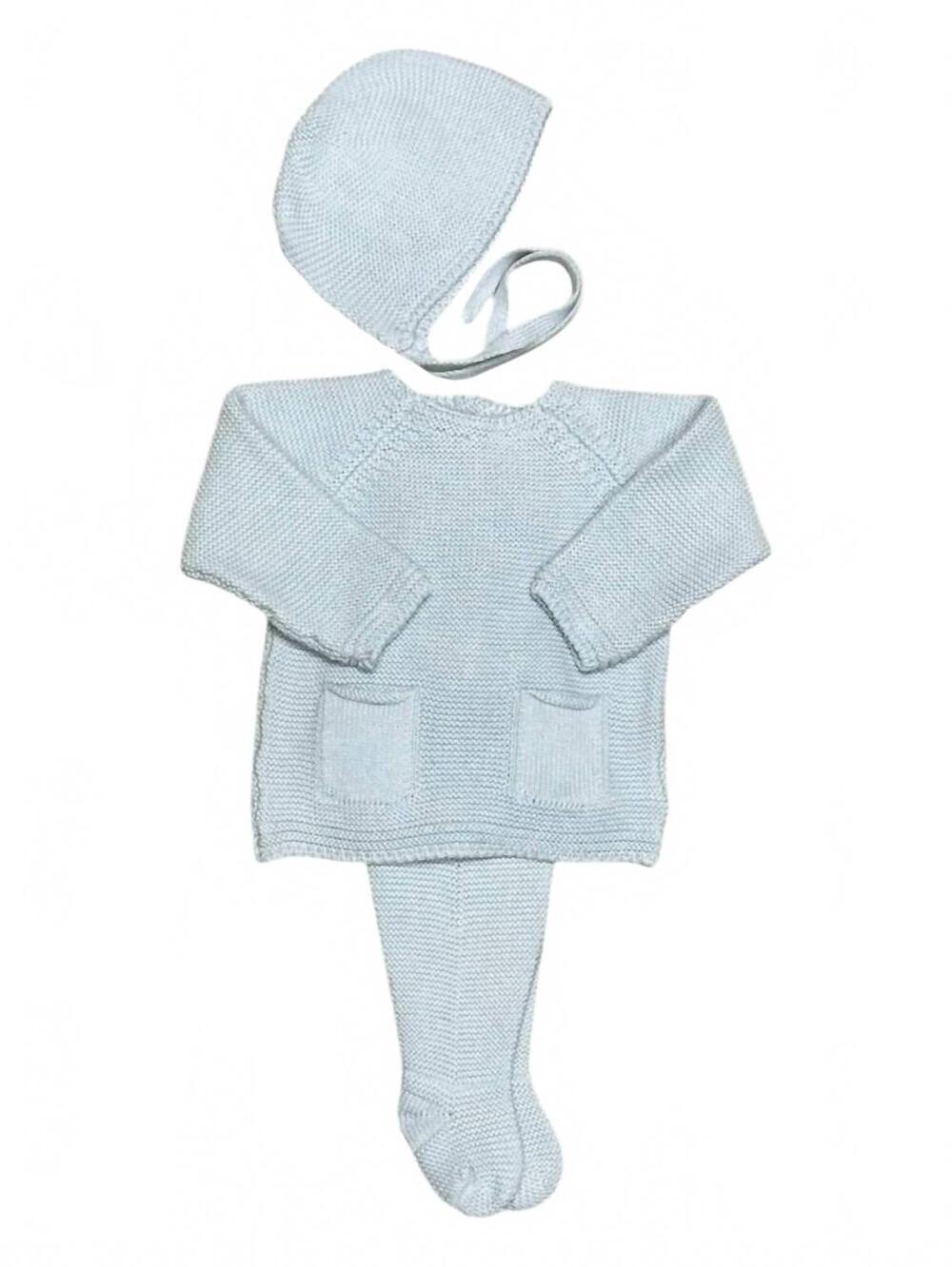 NEW MI LUCERO kid's ribbed 3 piece set in light blue
